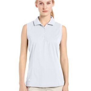 Adidas Golf Polo Shirt Grey Size Large Sleeveless Pure Motion Top T-Shirt Active
